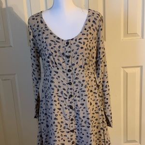 Sand button down dress